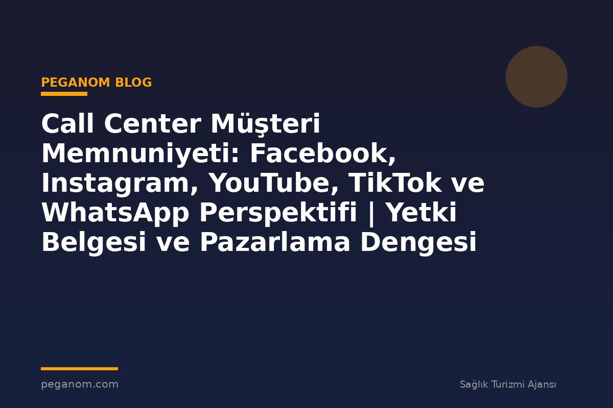 Call Center Müşteri Memnuniyeti: Facebook, Instagram, YouTube, TikTok ve WhatsApp Perspektifi | Yetki Belgesi ve Pazarlama Dengesi