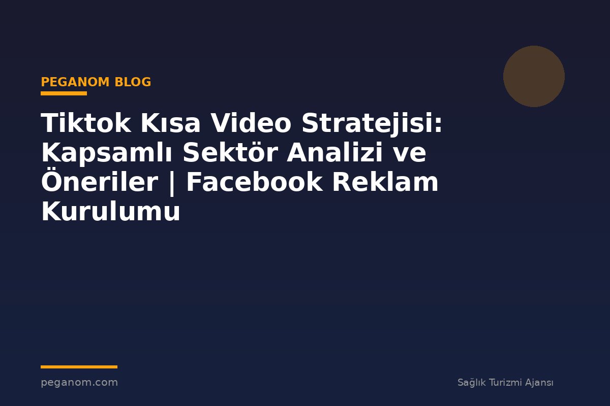 Tiktok Kısa Video Stratejisi: Kapsamlı Sektör Analizi ve Öneriler | Facebook Reklam Kurulumu