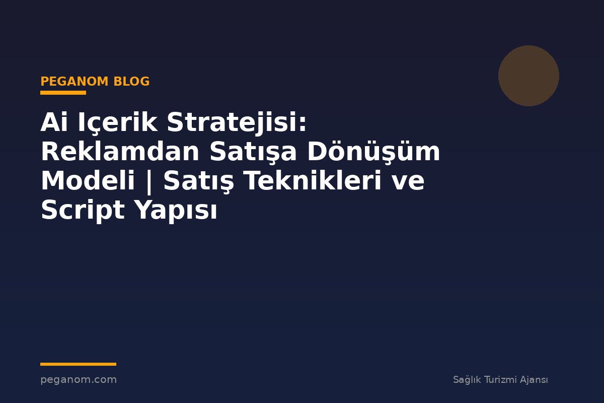 Ai Içerik Stratejisi: Reklamdan Satışa Dönüşüm Modeli | Satış Teknikleri ve Script Yapısı