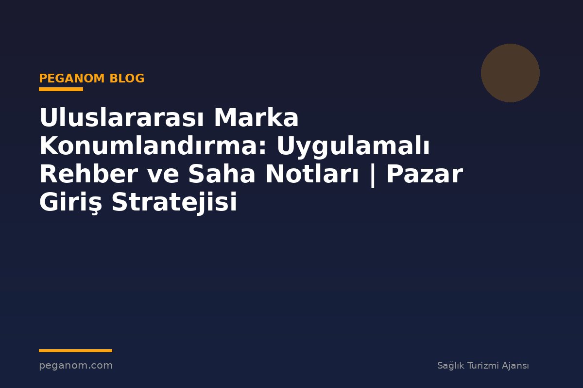 Uluslararası Marka Konumlandırma: Uygulamalı Rehber ve Saha Notları | Pazar Giriş Stratejisi