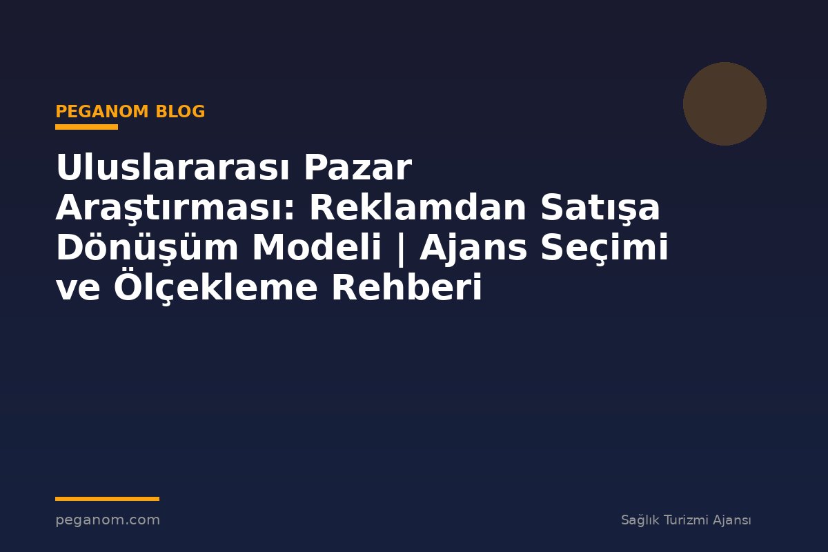 Uluslararası Pazar Araştırması: Reklamdan Satışa Dönüşüm Modeli | Ajans Seçimi ve Ölçekleme Rehberi