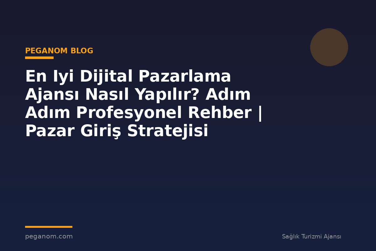 En Iyi Dijital Pazarlama Ajansı Nasıl Yapılır? Adım Adım Profesyonel Rehber | Pazar Giriş Stratejisi