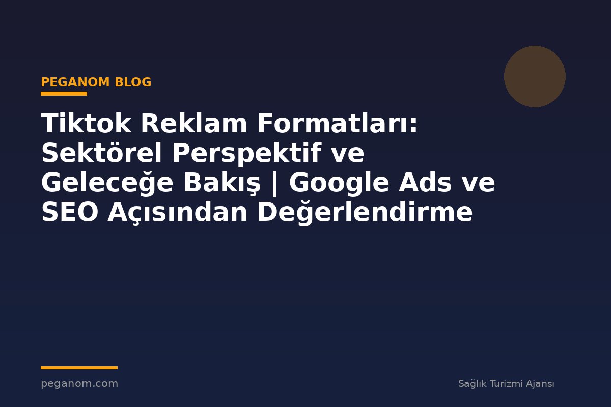 Tiktok Reklam Formatları: Sektörel Perspektif ve Geleceğe Bakış | Google Ads ve SEO Açısından Değerlendirme