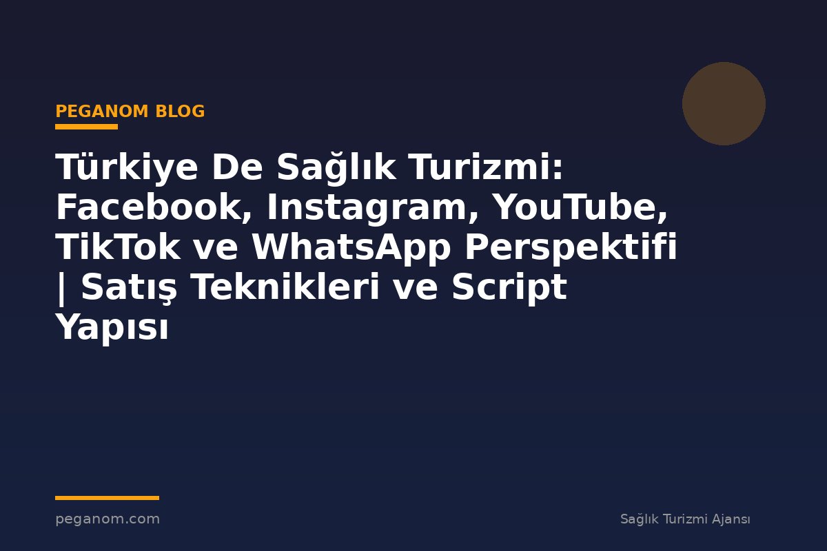 Türkiye De Sağlık Turizmi: Facebook, Instagram, YouTube, TikTok ve WhatsApp Perspektifi | Satış Teknikleri ve Script Yapısı