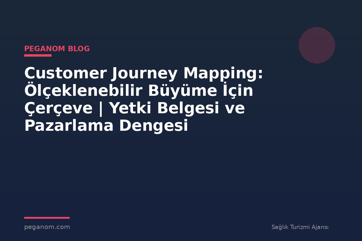 Customer Journey Mapping: Ölçeklenebilir Büyüme İçin Çerçeve | Yetki Belgesi ve Pazarlama Dengesi