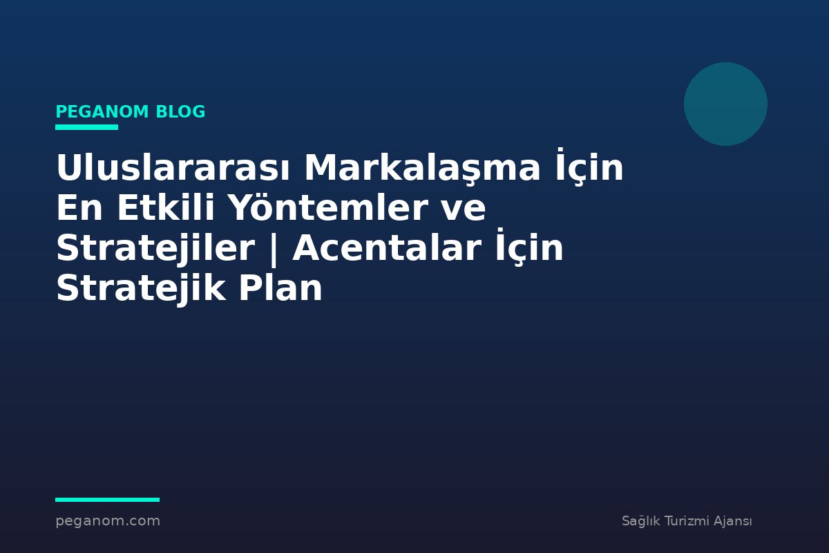 Uluslararası Markalaşma İçin En Etkili Yöntemler ve Stratejiler | Acentalar İçin Stratejik Plan