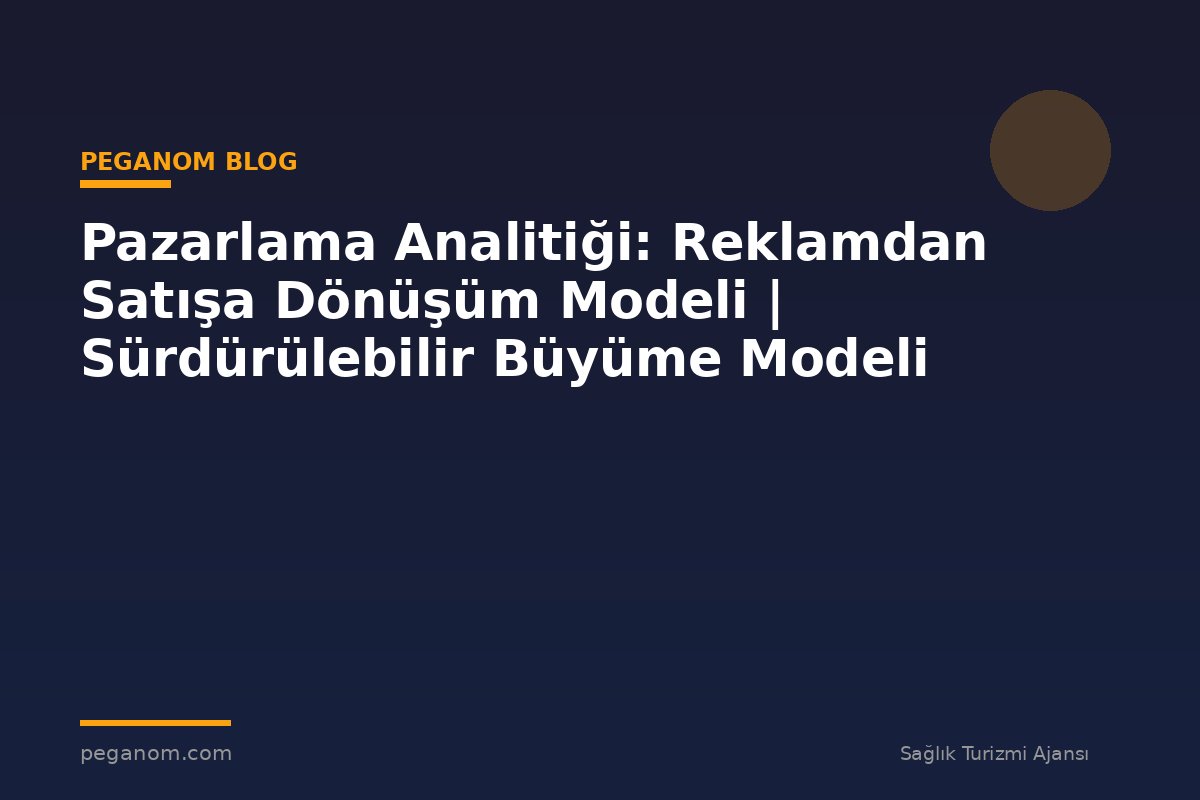 Pazarlama Analitiği: Reklamdan Satışa Dönüşüm Modeli | Sürdürülebilir Büyüme Modeli