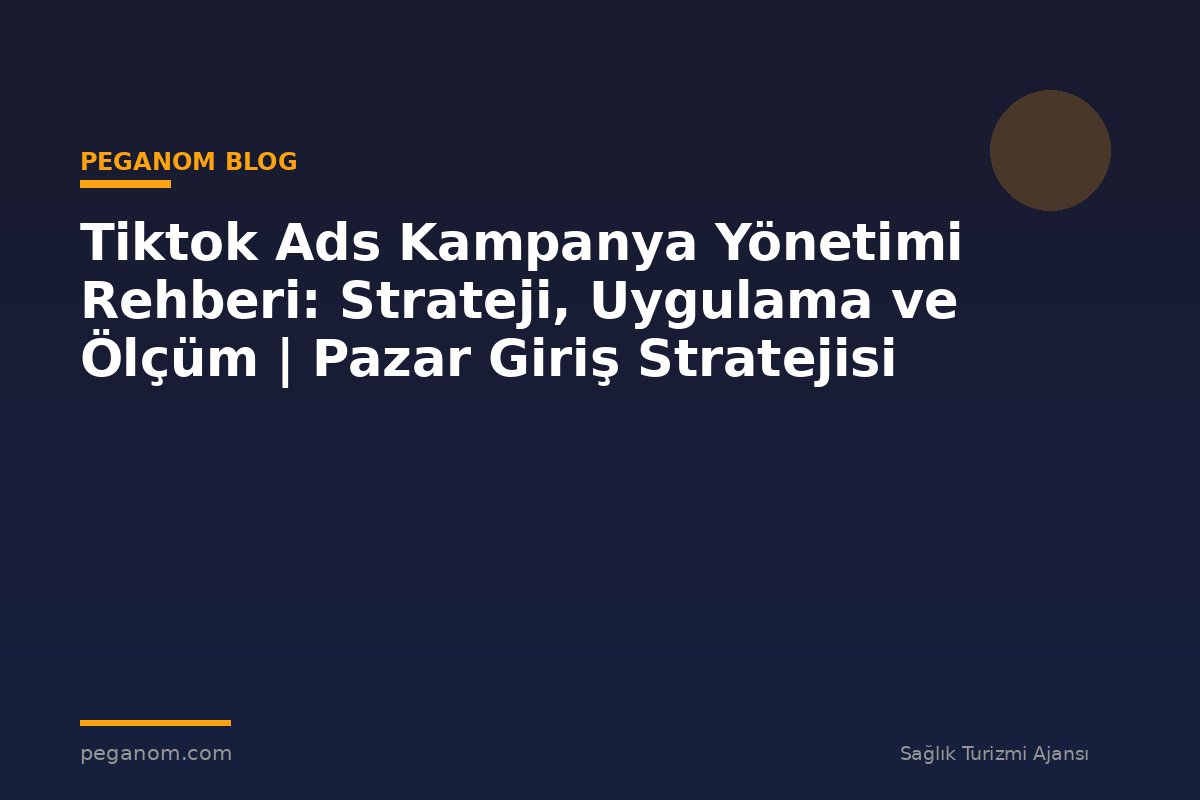 Tiktok Ads Kampanya Yönetimi Rehberi: Strateji, Uygulama ve Ölçüm | Pazar Giriş Stratejisi