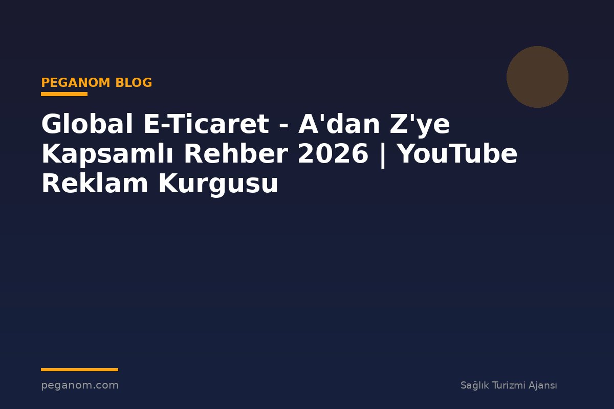 Global E-Ticaret - A'dan Z'ye Kapsamlı Rehber 2026 | YouTube Reklam Kurgusu