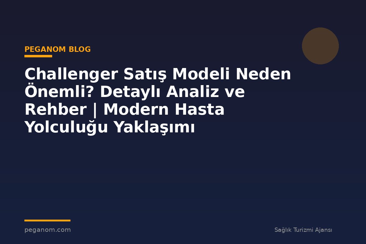 Challenger Satış Modeli Neden Önemli? Detaylı Analiz ve Rehber | Modern Hasta Yolculuğu Yaklaşımı