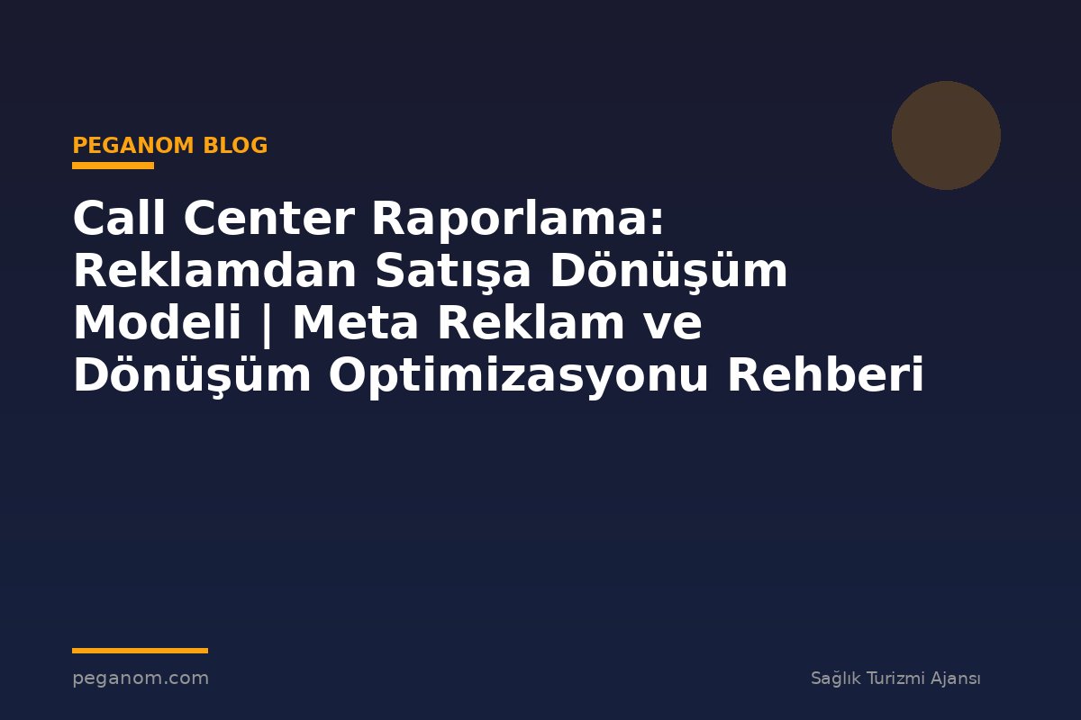 Call Center Raporlama: Reklamdan Satışa Dönüşüm Modeli | Meta Reklam ve Dönüşüm Optimizasyonu Rehberi