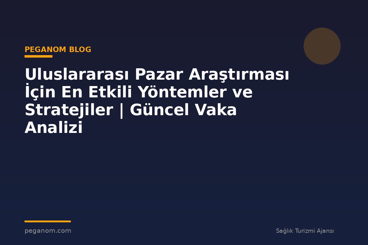 Uluslararası Pazar Araştırması İçin En Etkili Yöntemler ve Stratejiler | Güncel Vaka Analizi