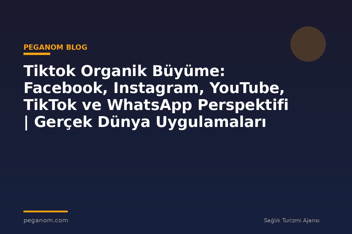 Tiktok Organik Büyüme: Facebook, Instagram, YouTube, TikTok ve WhatsApp Perspektifi | Gerçek Dünya Uygulamaları