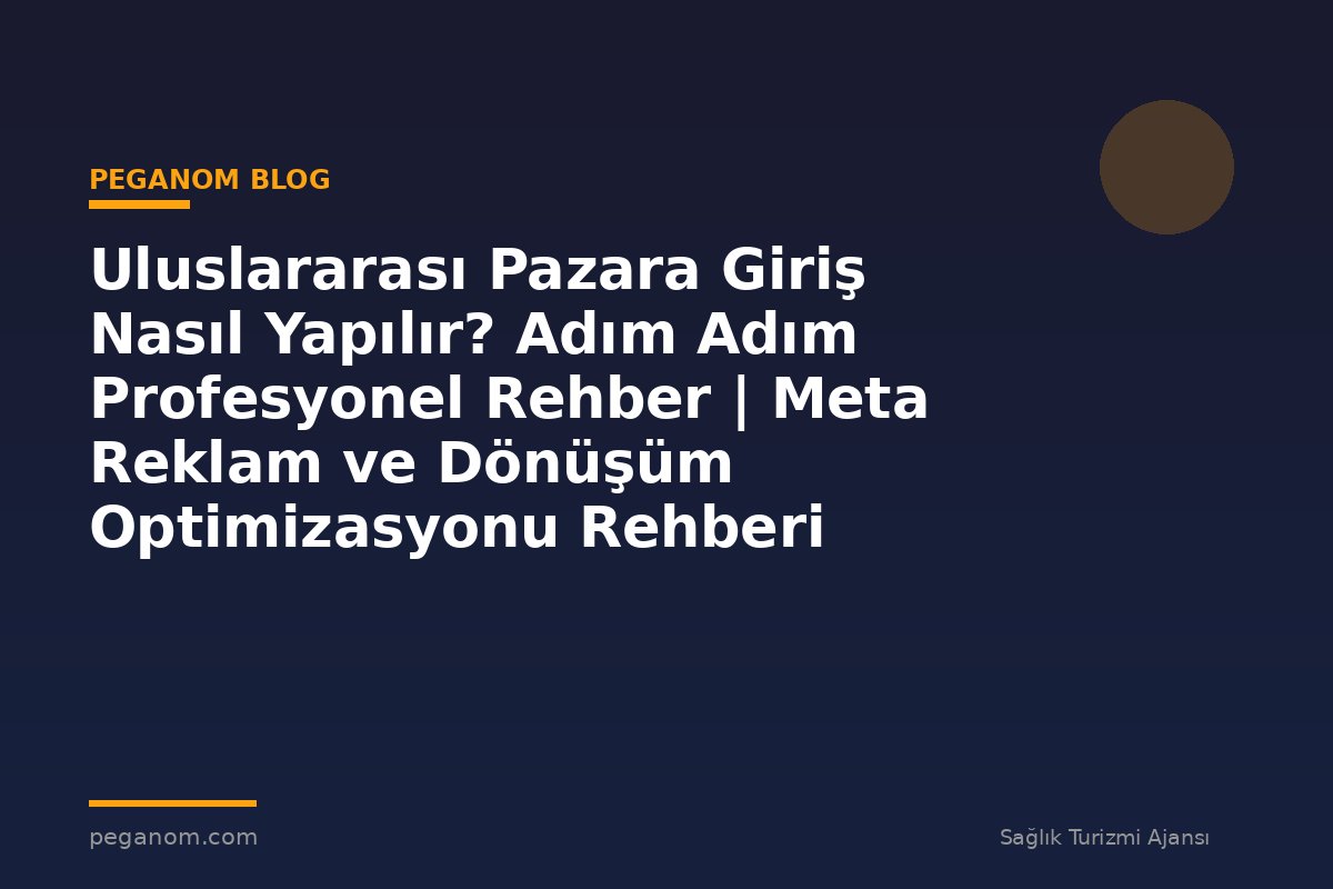 Uluslararası Pazara Giriş Nasıl Yapılır? Adım Adım Profesyonel Rehber | Meta Reklam ve Dönüşüm Optimizasyonu Rehberi