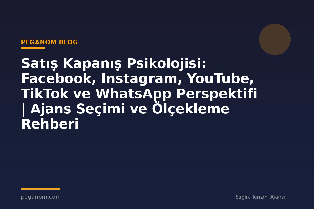 Satış Kapanış Psikolojisi: Facebook, Instagram, YouTube, TikTok ve WhatsApp Perspektifi | Ajans Seçimi ve Ölçekleme Rehberi
