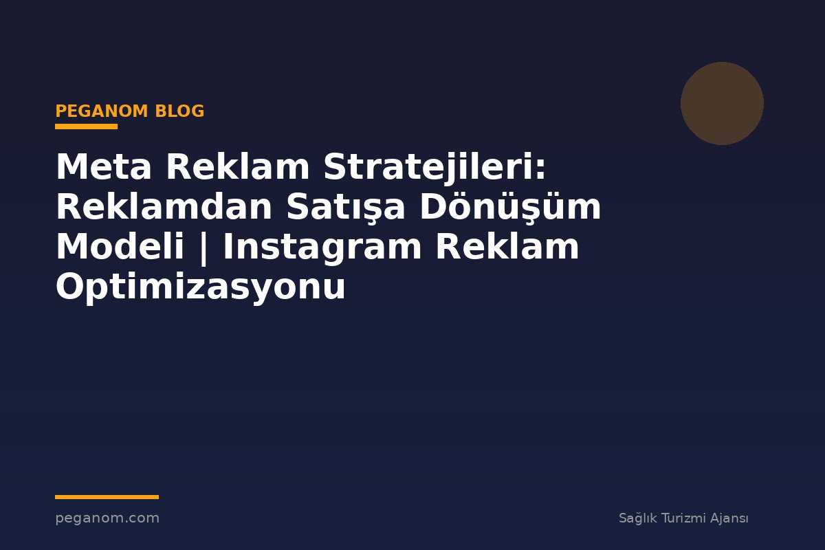 Meta Reklam Stratejileri: Reklamdan Satışa Dönüşüm Modeli | Instagram Reklam Optimizasyonu