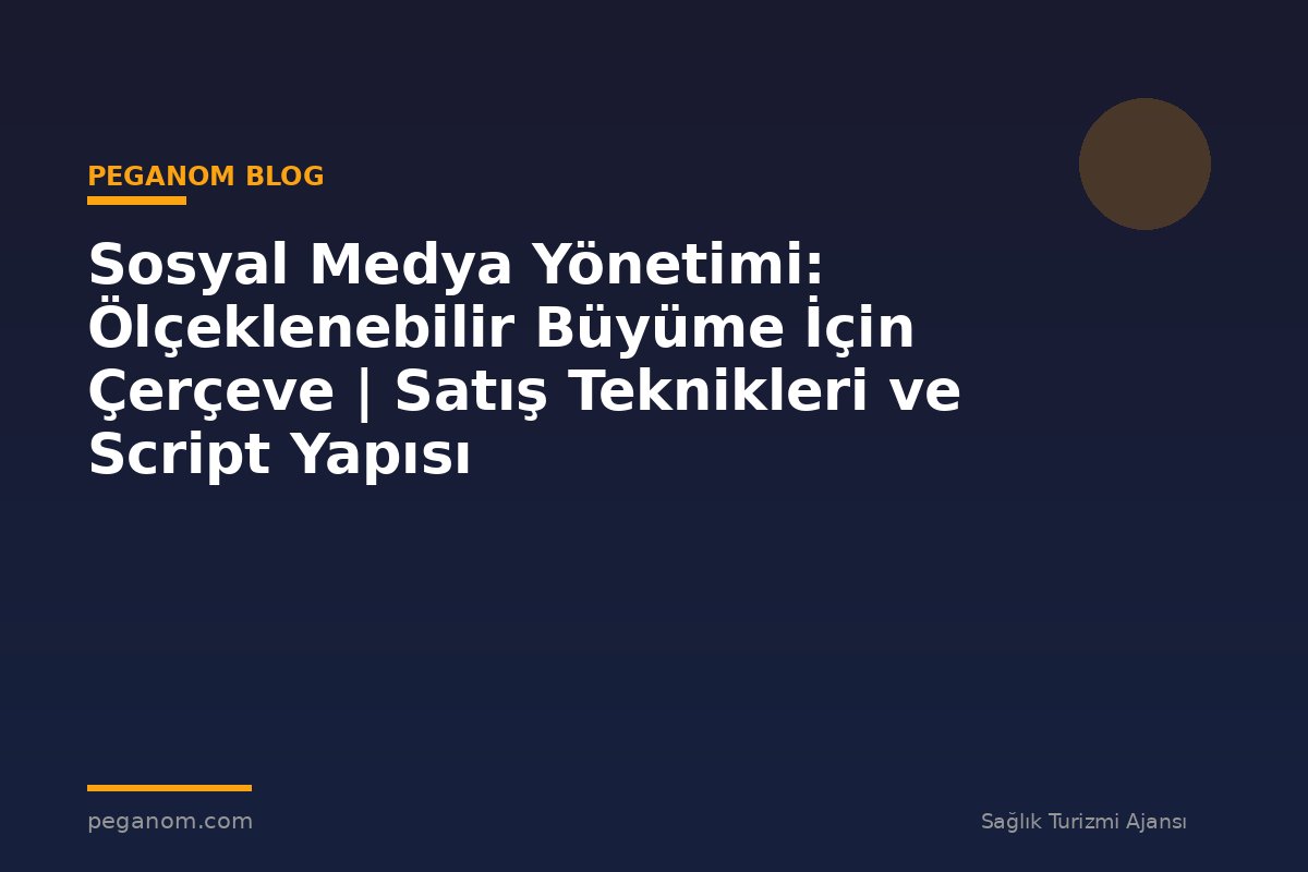 Sosyal Medya Yönetimi: Ölçeklenebilir Büyüme İçin Çerçeve | Satış Teknikleri ve Script Yapısı