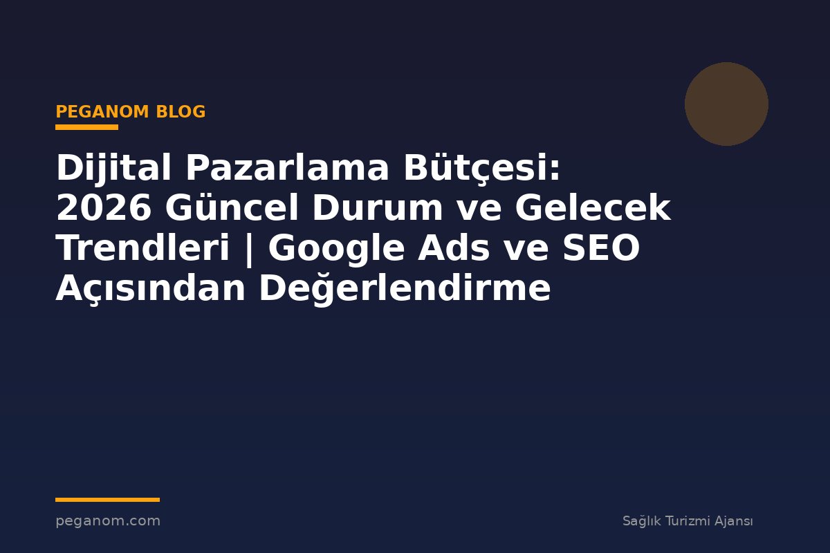 Dijital Pazarlama Bütçesi: 2026 Güncel Durum ve Gelecek Trendleri | Google Ads ve SEO Açısından Değerlendirme