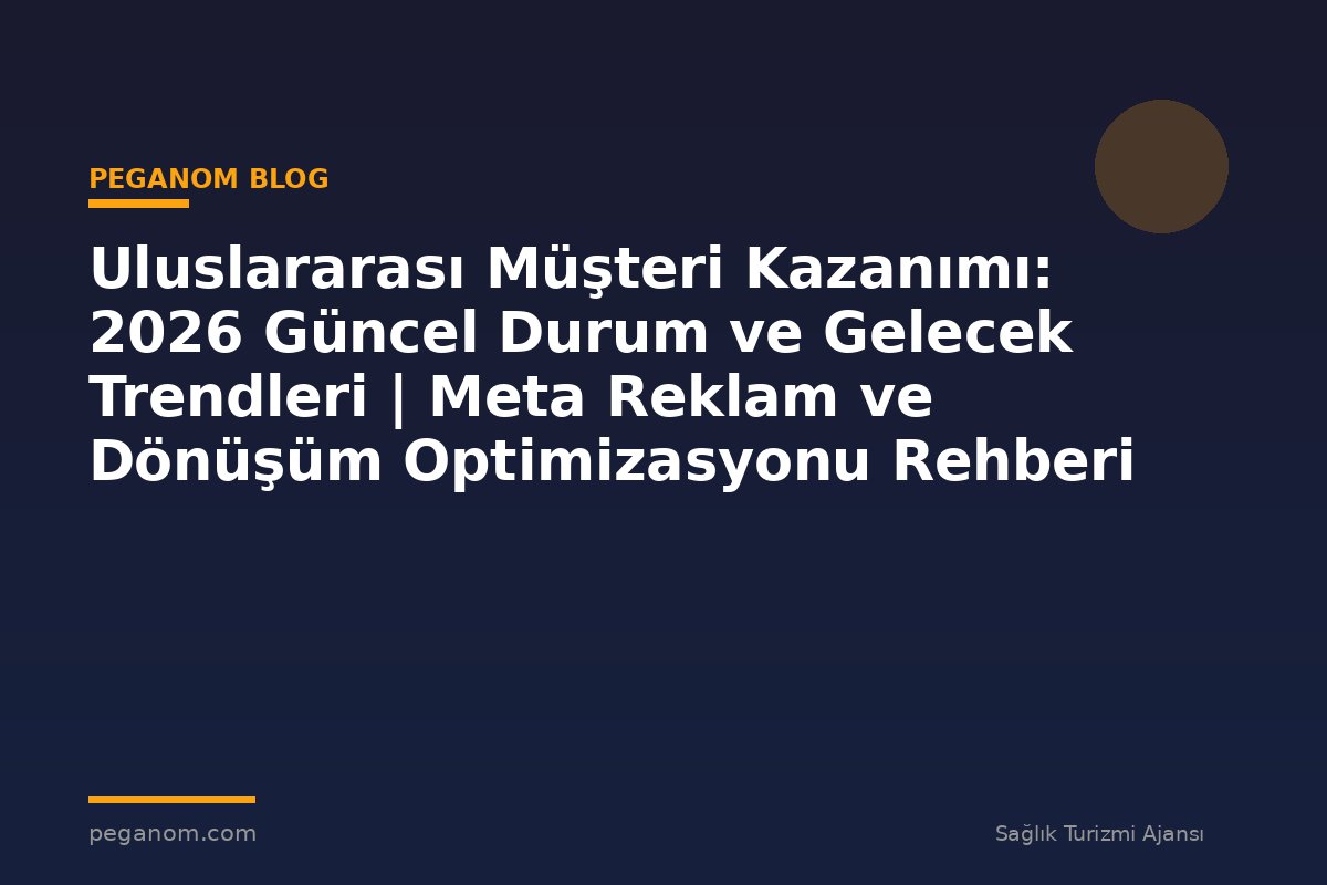 Uluslararası Müşteri Kazanımı: 2026 Güncel Durum ve Gelecek Trendleri | Meta Reklam ve Dönüşüm Optimizasyonu Rehberi