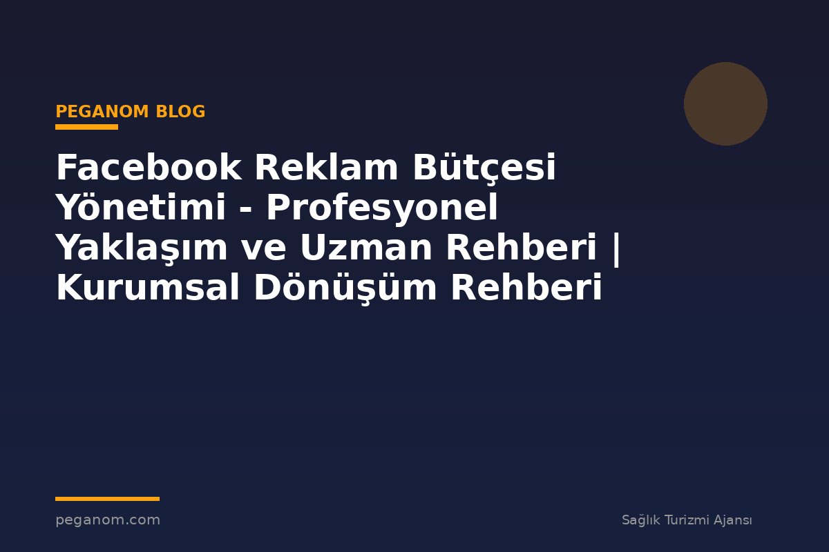 Facebook Reklam Bütçesi Yönetimi - Profesyonel Yaklaşım ve Uzman Rehberi | Kurumsal Dönüşüm Rehberi