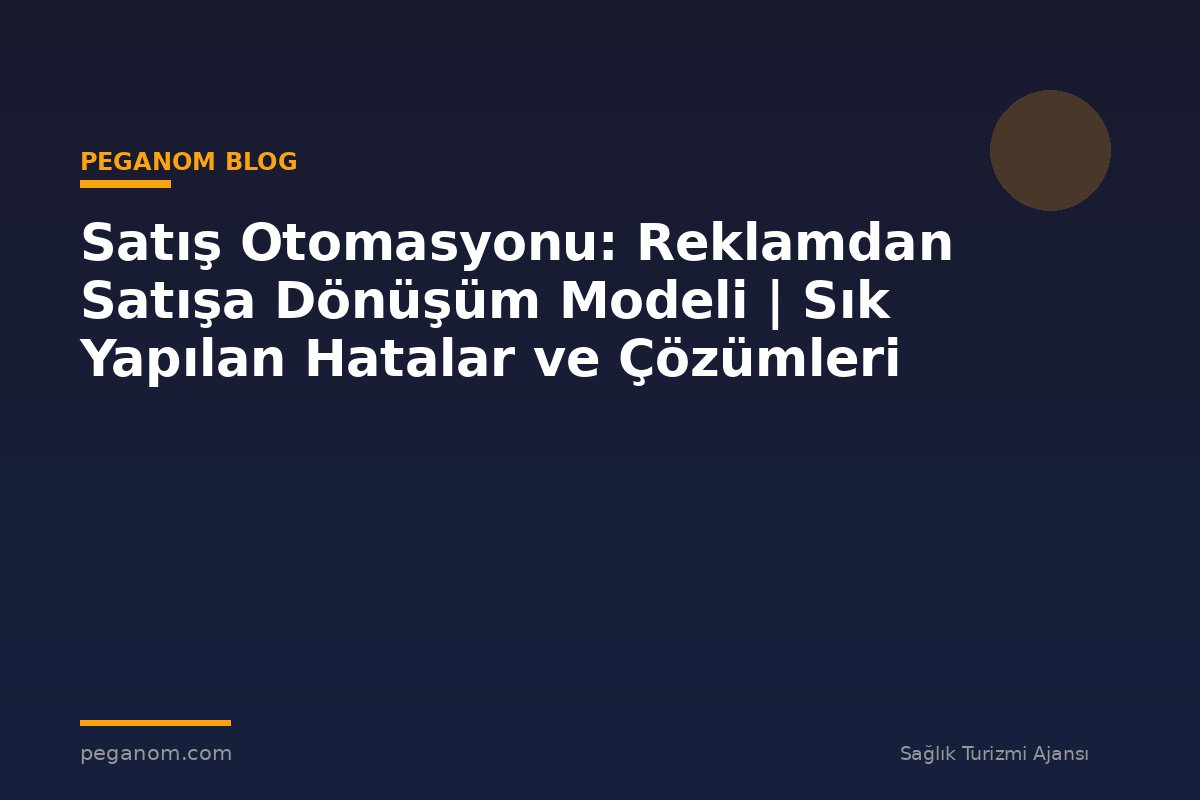 Satış Otomasyonu: Reklamdan Satışa Dönüşüm Modeli | Sık Yapılan Hatalar ve Çözümleri