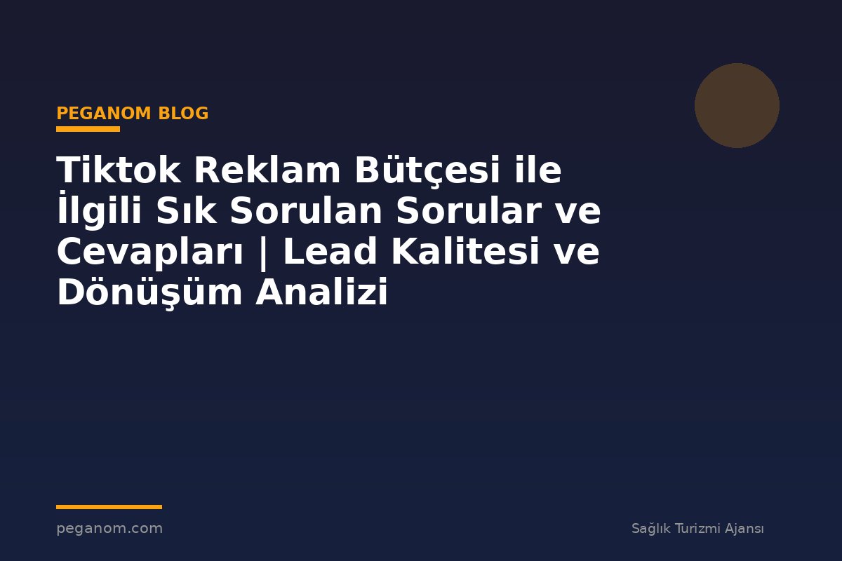 Tiktok Reklam Bütçesi ile İlgili Sık Sorulan Sorular ve Cevapları | Lead Kalitesi ve Dönüşüm Analizi