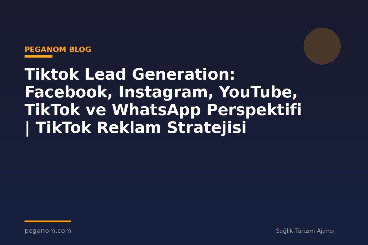 Tiktok Lead Generation: Facebook, Instagram, YouTube, TikTok ve WhatsApp Perspektifi | TikTok Reklam Stratejisi