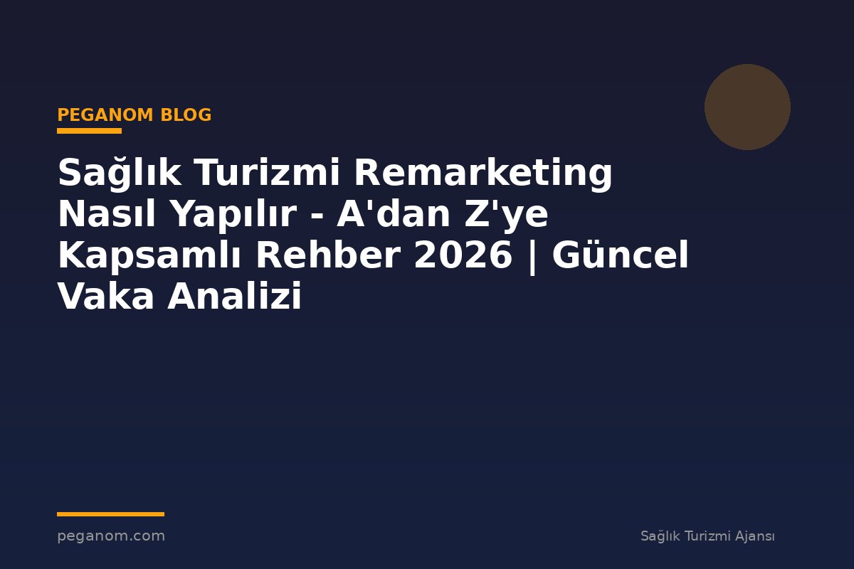 Sağlık Turizmi Remarketing Nasıl Yapılır - A'dan Z'ye Kapsamlı Rehber 2026 | Güncel Vaka Analizi