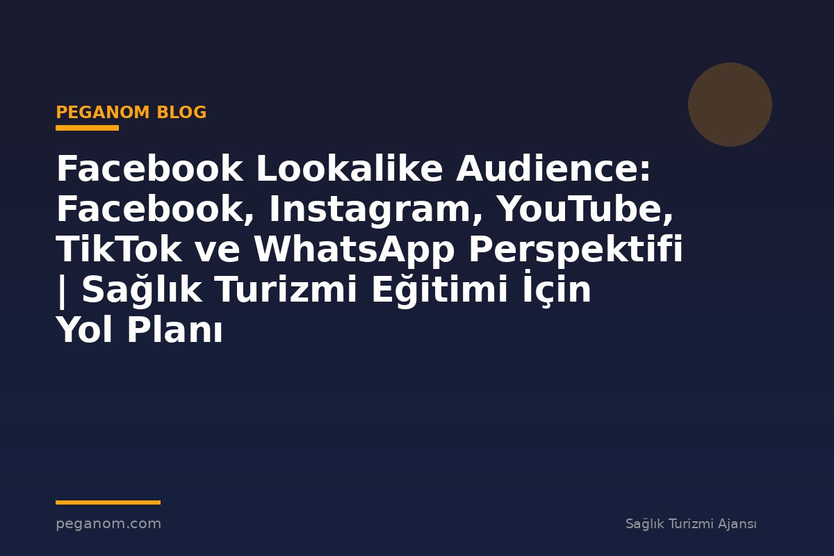 Facebook Lookalike Audience: Facebook, Instagram, YouTube, TikTok ve WhatsApp Perspektifi | Sağlık Turizmi Eğitimi İçin Yol Planı
