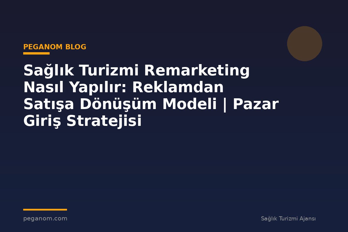 Sağlık Turizmi Remarketing Nasıl Yapılır: Reklamdan Satışa Dönüşüm Modeli | Pazar Giriş Stratejisi