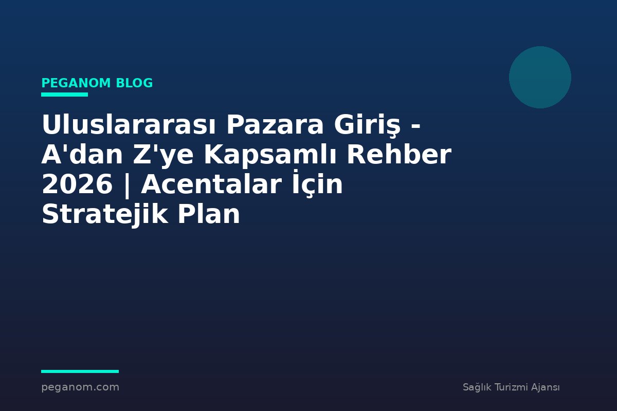 Uluslararası Pazara Giriş - A'dan Z'ye Kapsamlı Rehber 2026 | Acentalar İçin Stratejik Plan
