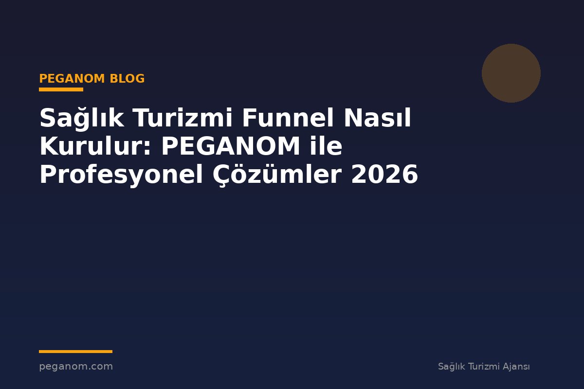 Sağlık Turizmi Funnel Nasıl Kurulur: PEGANOM ile Profesyonel Çözümler 2026