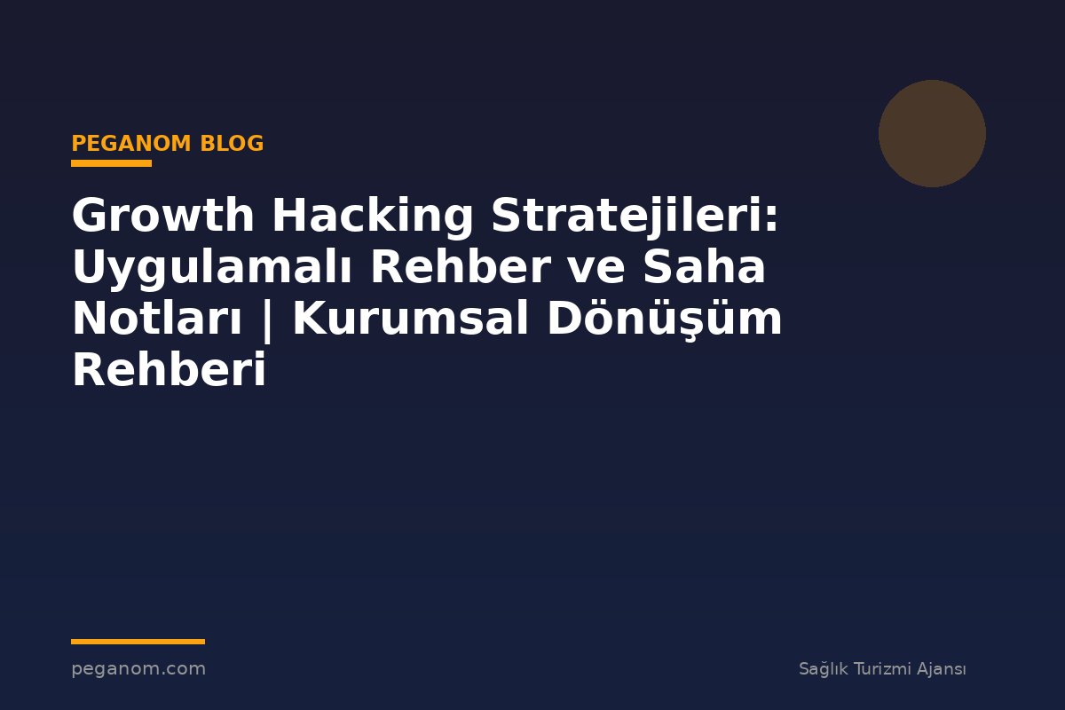Growth Hacking Stratejileri: Uygulamalı Rehber ve Saha Notları | Kurumsal Dönüşüm Rehberi