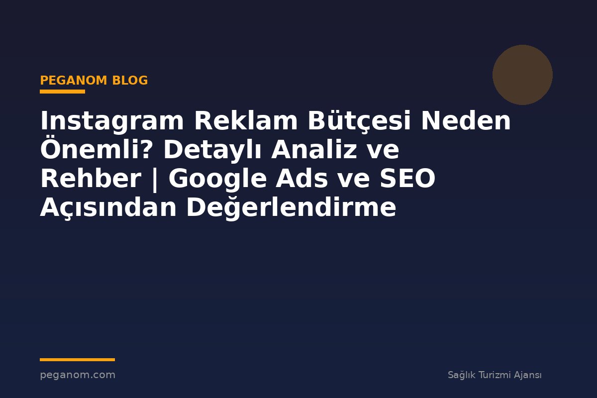 Instagram Reklam Bütçesi Neden Önemli? Detaylı Analiz ve Rehber | Google Ads ve SEO Açısından Değerlendirme