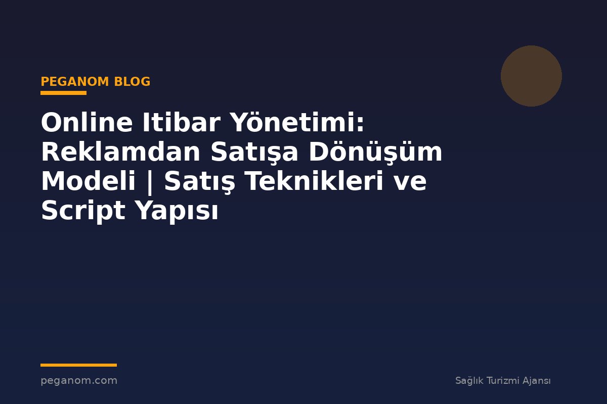Online Itibar Yönetimi: Reklamdan Satışa Dönüşüm Modeli | Satış Teknikleri ve Script Yapısı
