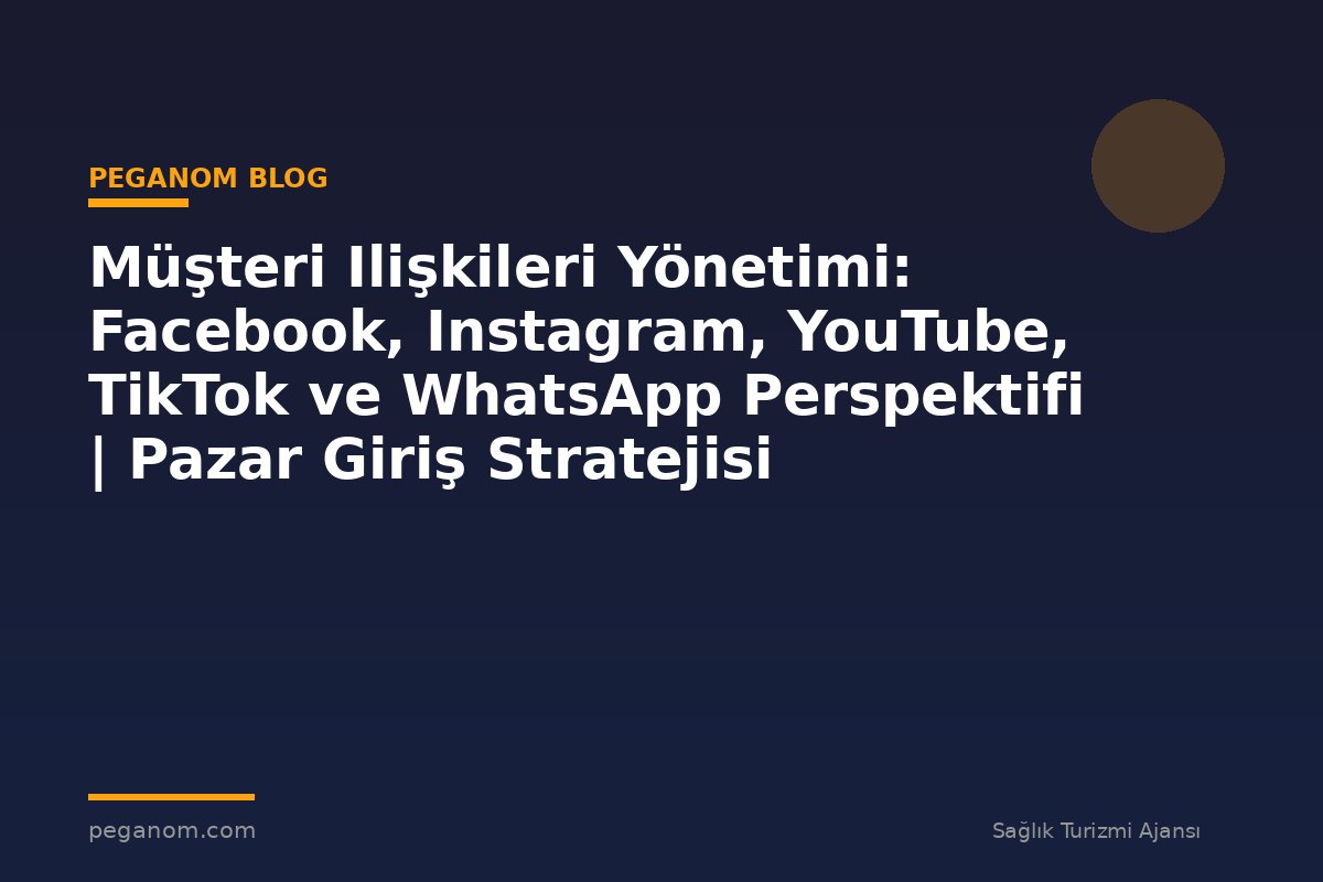 Müşteri Ilişkileri Yönetimi: Facebook, Instagram, YouTube, TikTok ve WhatsApp Perspektifi | Pazar Giriş Stratejisi