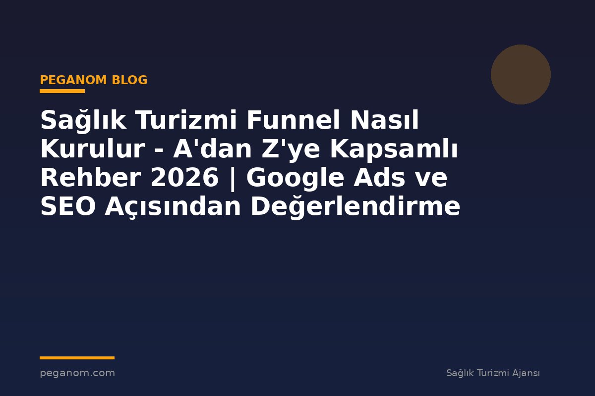 Sağlık Turizmi Funnel Nasıl Kurulur - A'dan Z'ye Kapsamlı Rehber 2026 | Google Ads ve SEO Açısından Değerlendirme