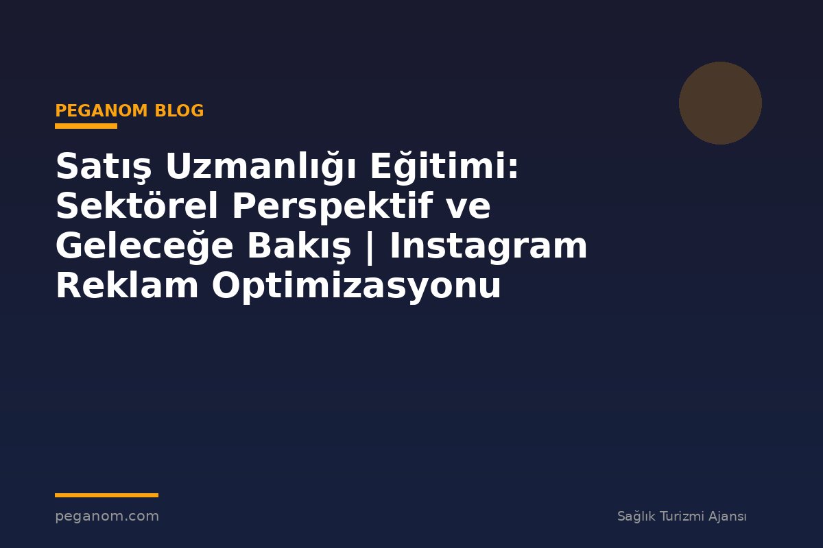 Satış Uzmanlığı Eğitimi: Sektörel Perspektif ve Geleceğe Bakış | Instagram Reklam Optimizasyonu