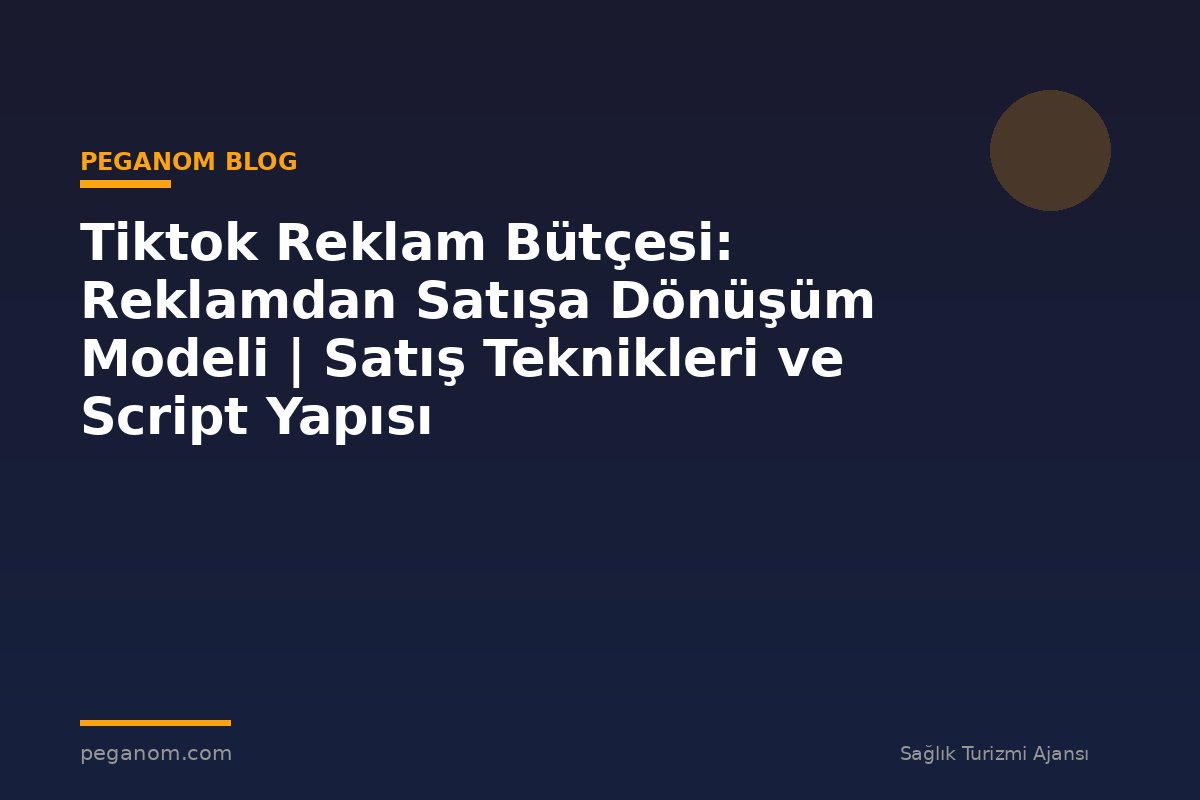 Tiktok Reklam Bütçesi: Reklamdan Satışa Dönüşüm Modeli | Satış Teknikleri ve Script Yapısı