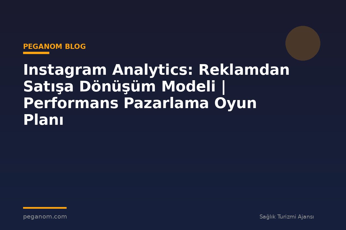 Instagram Analytics: Reklamdan Satışa Dönüşüm Modeli | Performans Pazarlama Oyun Planı