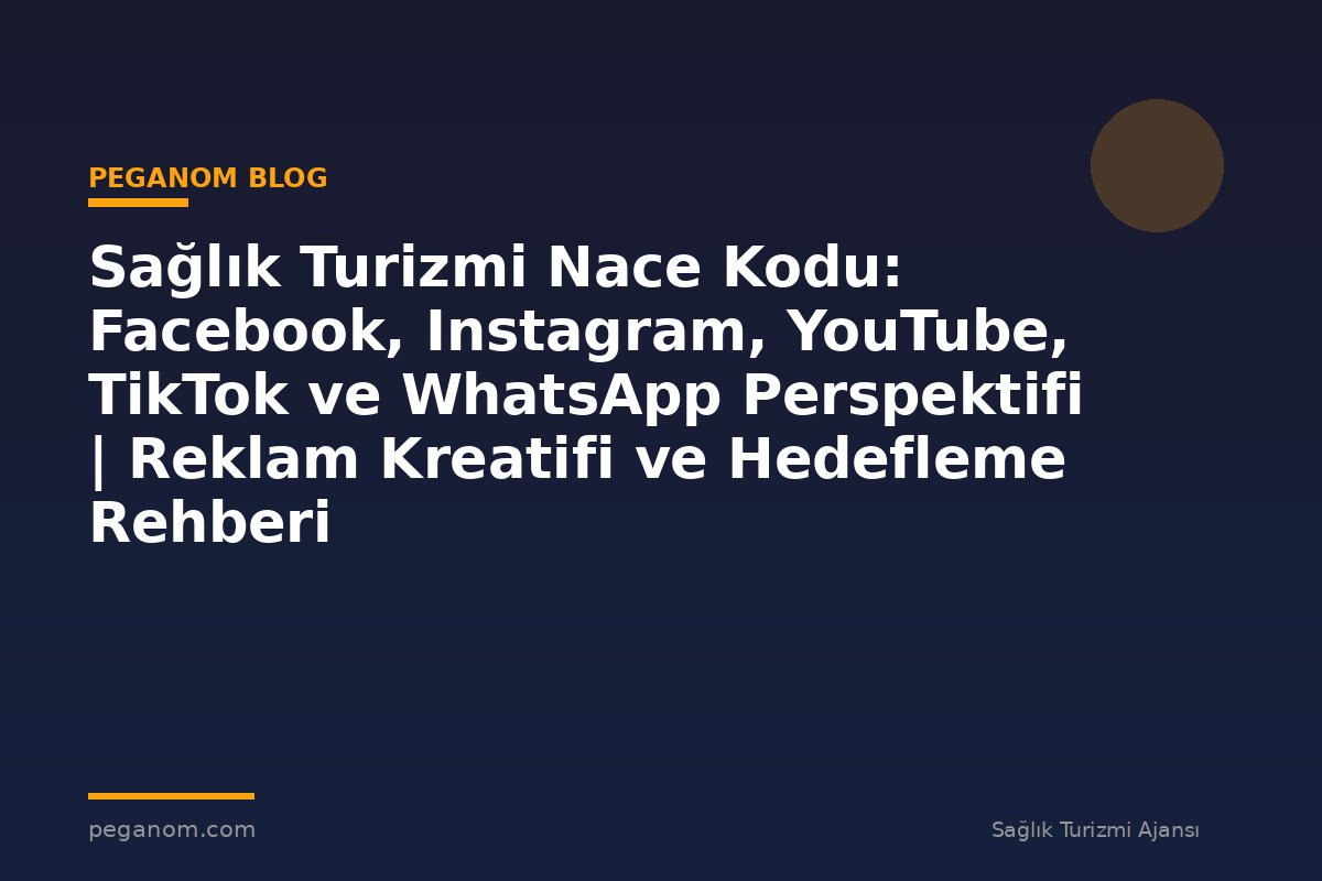 Sağlık Turizmi Nace Kodu: Facebook, Instagram, YouTube, TikTok ve WhatsApp Perspektifi | Reklam Kreatifi ve Hedefleme Rehberi