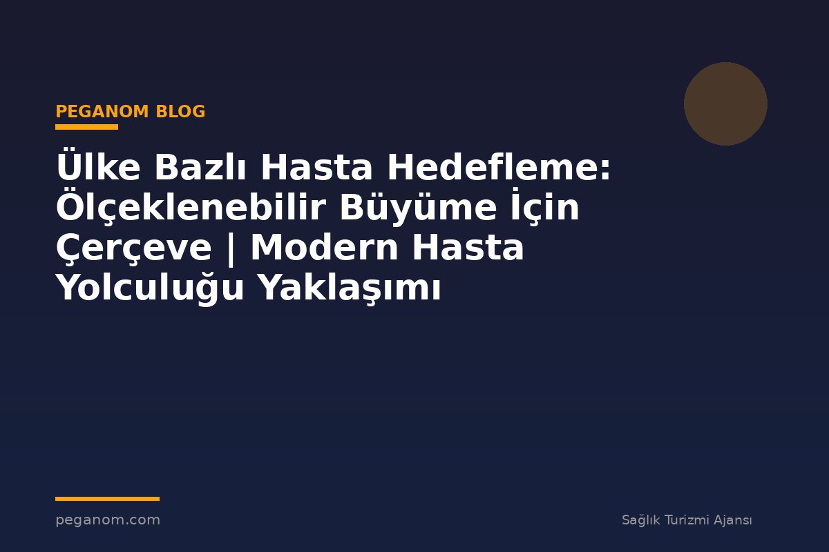 Ülke Bazlı Hasta Hedefleme: Ölçeklenebilir Büyüme İçin Çerçeve | Modern Hasta Yolculuğu Yaklaşımı