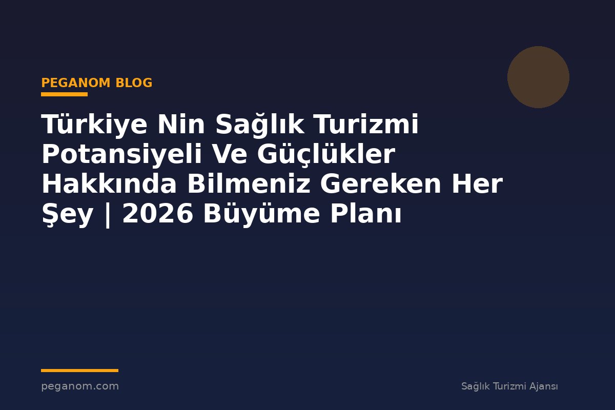 Türkiye Nin Sağlık Turizmi Potansiyeli Ve Güçlükler Hakkında Bilmeniz Gereken Her Şey | 2026 Büyüme Planı