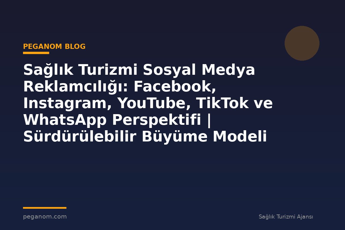 Sağlık Turizmi Sosyal Medya Reklamcılığı: Facebook, Instagram, YouTube, TikTok ve WhatsApp Perspektifi | Sürdürülebilir Büyüme Modeli