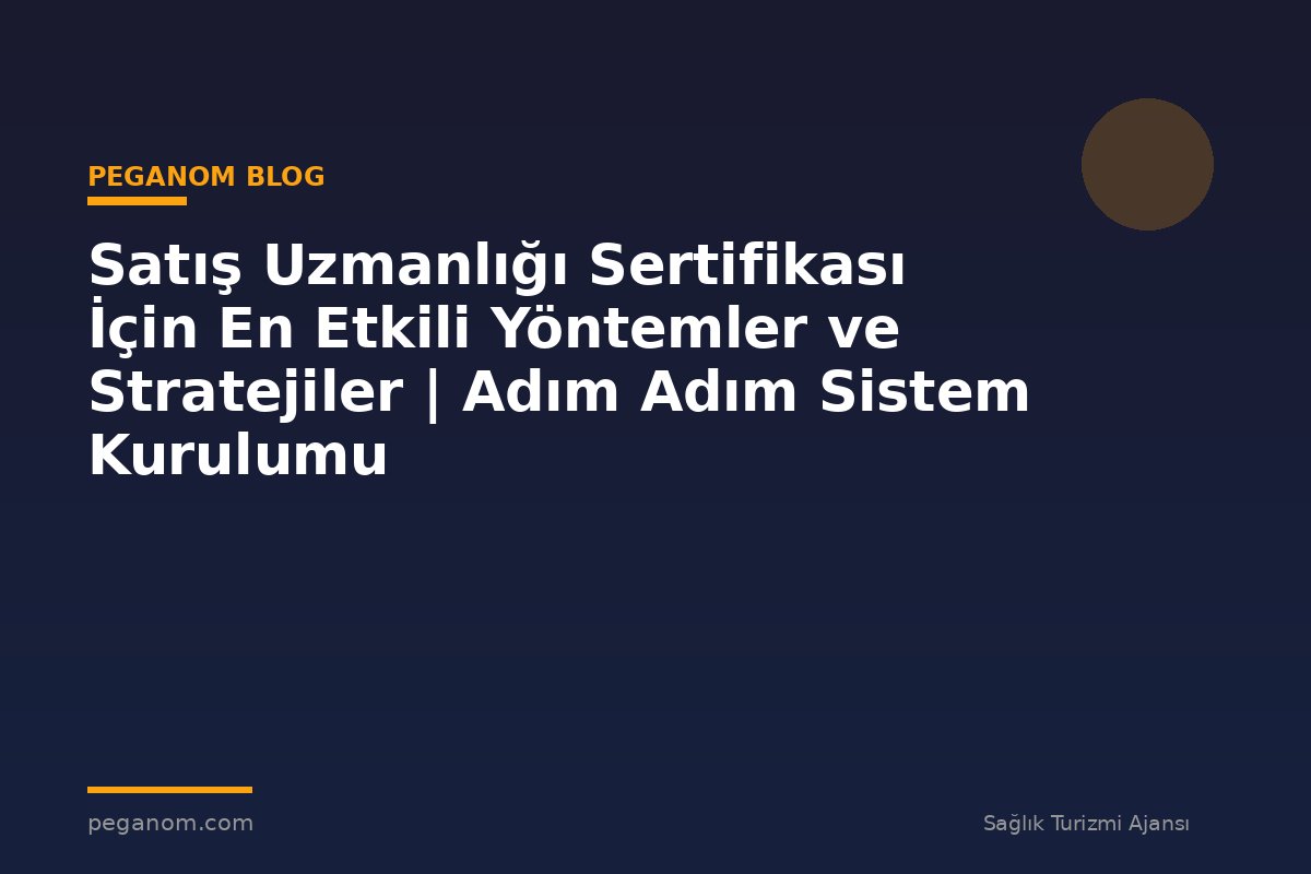 Satış Uzmanlığı Sertifikası İçin En Etkili Yöntemler ve Stratejiler | Adım Adım Sistem Kurulumu