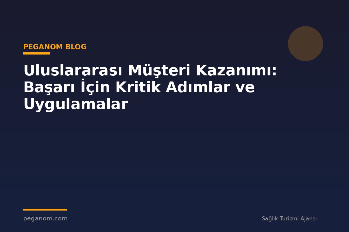 Uluslararası Müşteri Kazanımı: Başarı İçin Kritik Adımlar ve Uygulamalar
