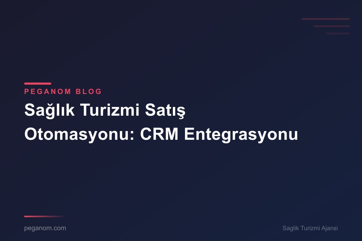 Sağlık Turizmi Satış Otomasyonu: CRM Entegrasyonu