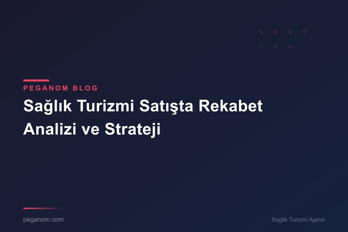 Sağlık Turizmi Satışta Rekabet Analizi ve Strateji