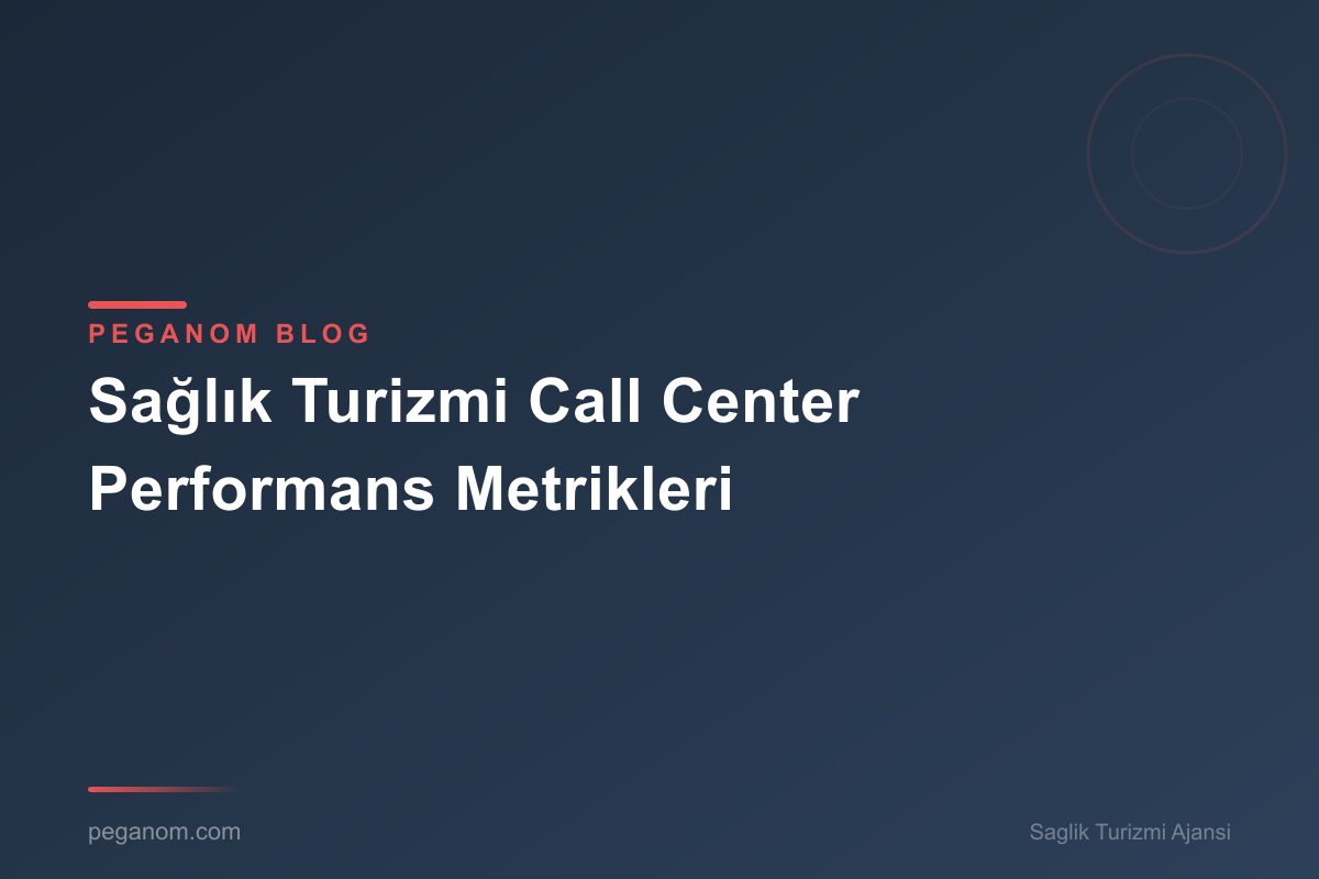 Sağlık Turizmi Call Center Performans Metrikleri