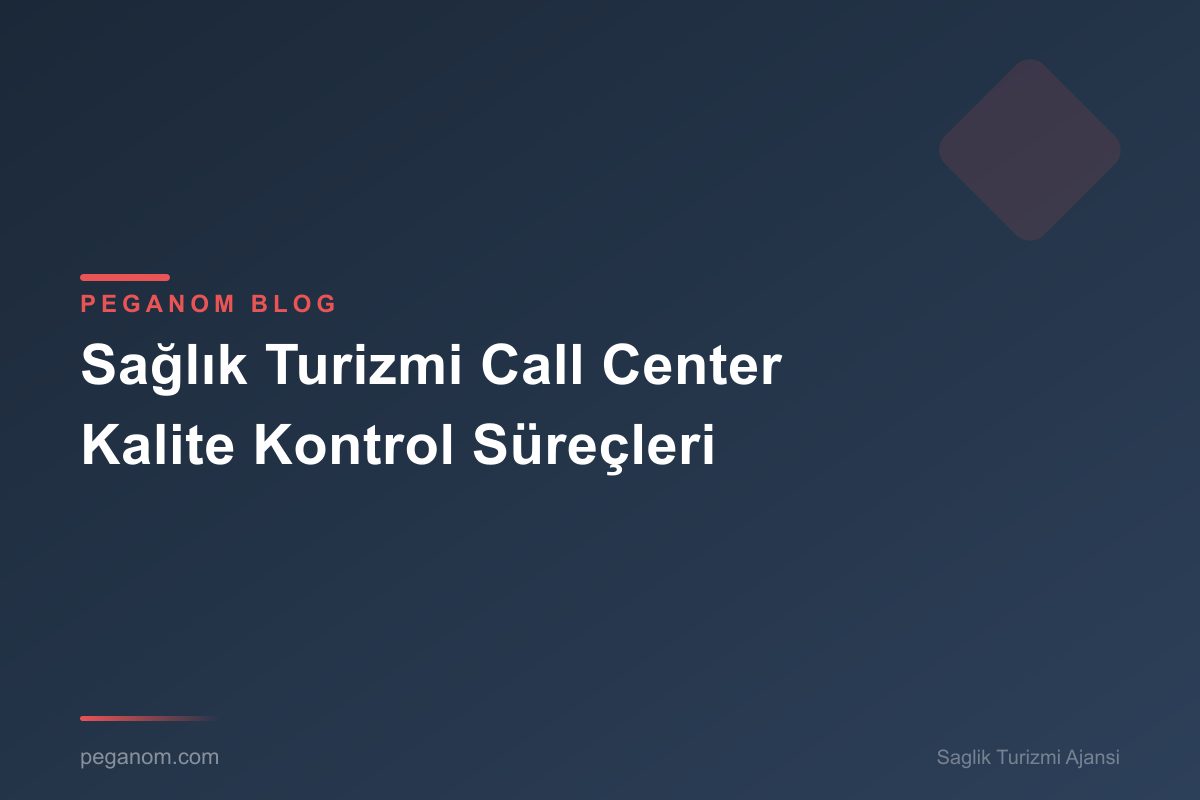 Sağlık Turizmi Call Center Kalite Kontrol Süreçleri
